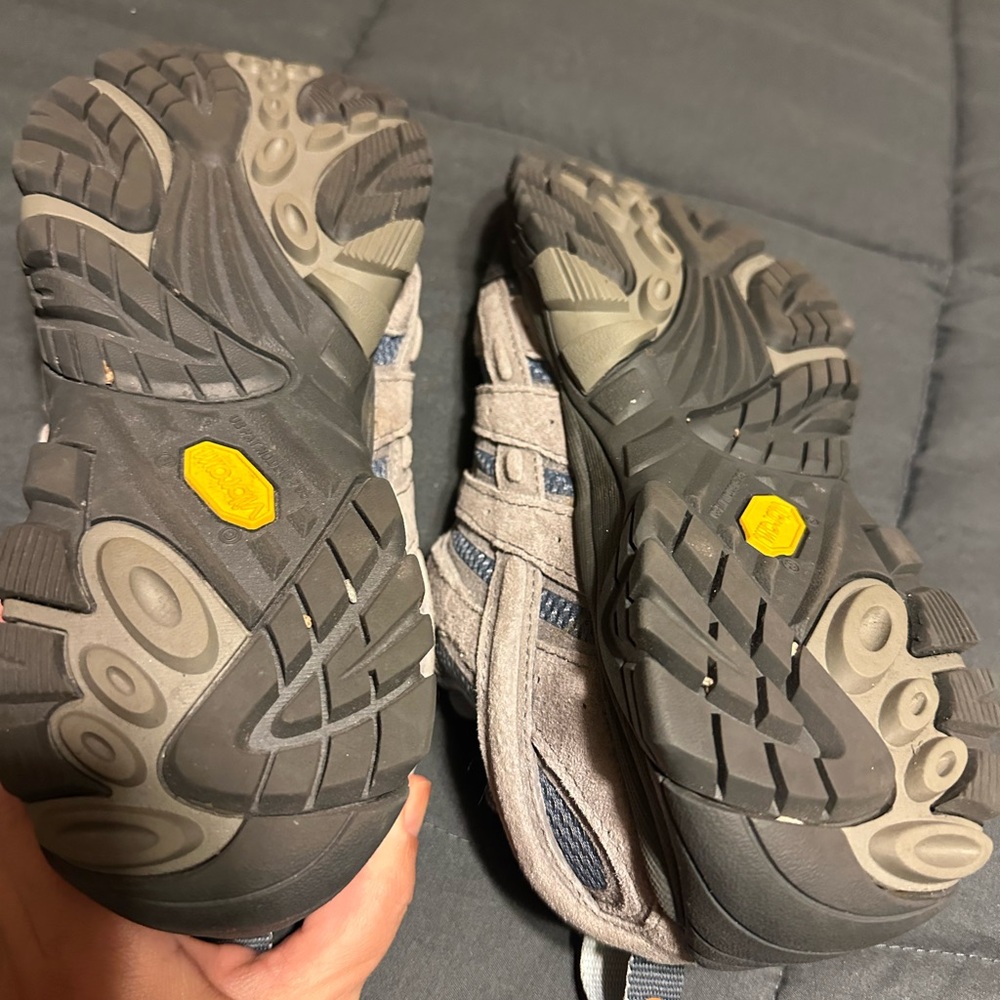 Merrell Gray and Blue Lace-Up Boots - Picture 3 of 4